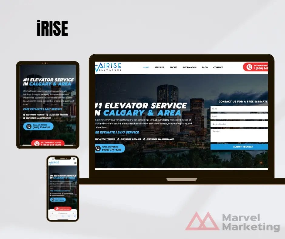 IRISE Elevators website