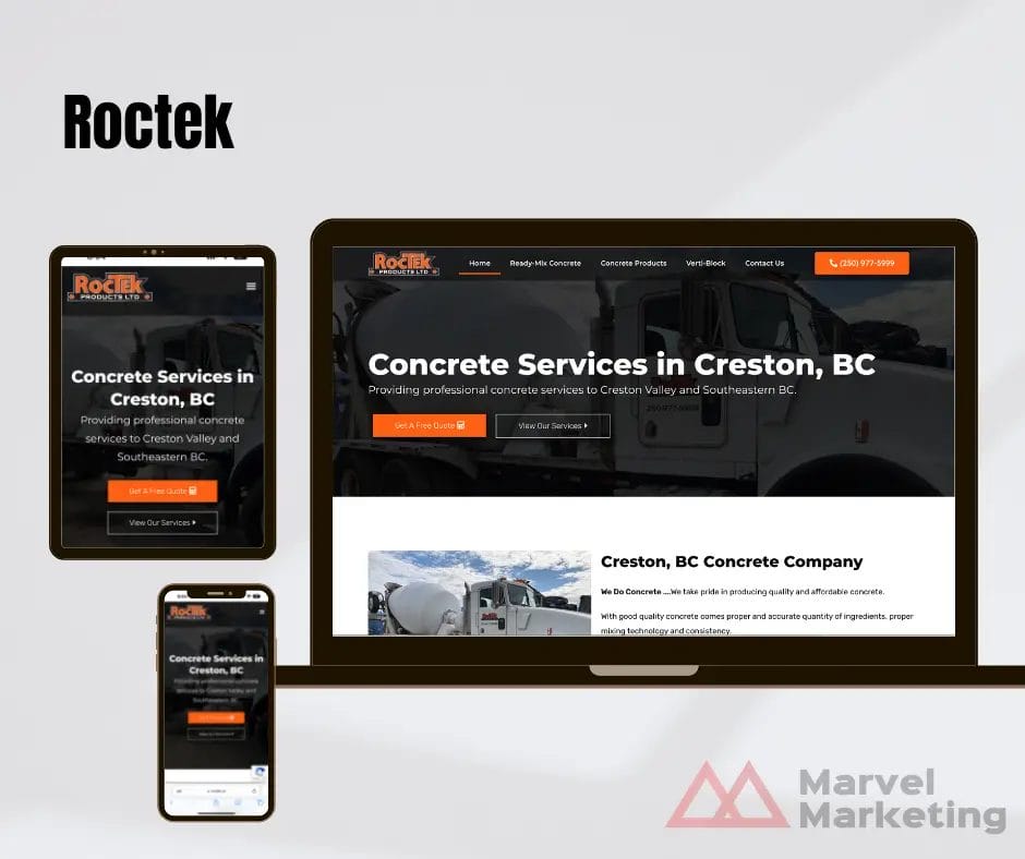 roctek website design