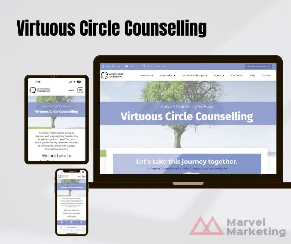 Virtuous Circle Counselling website design